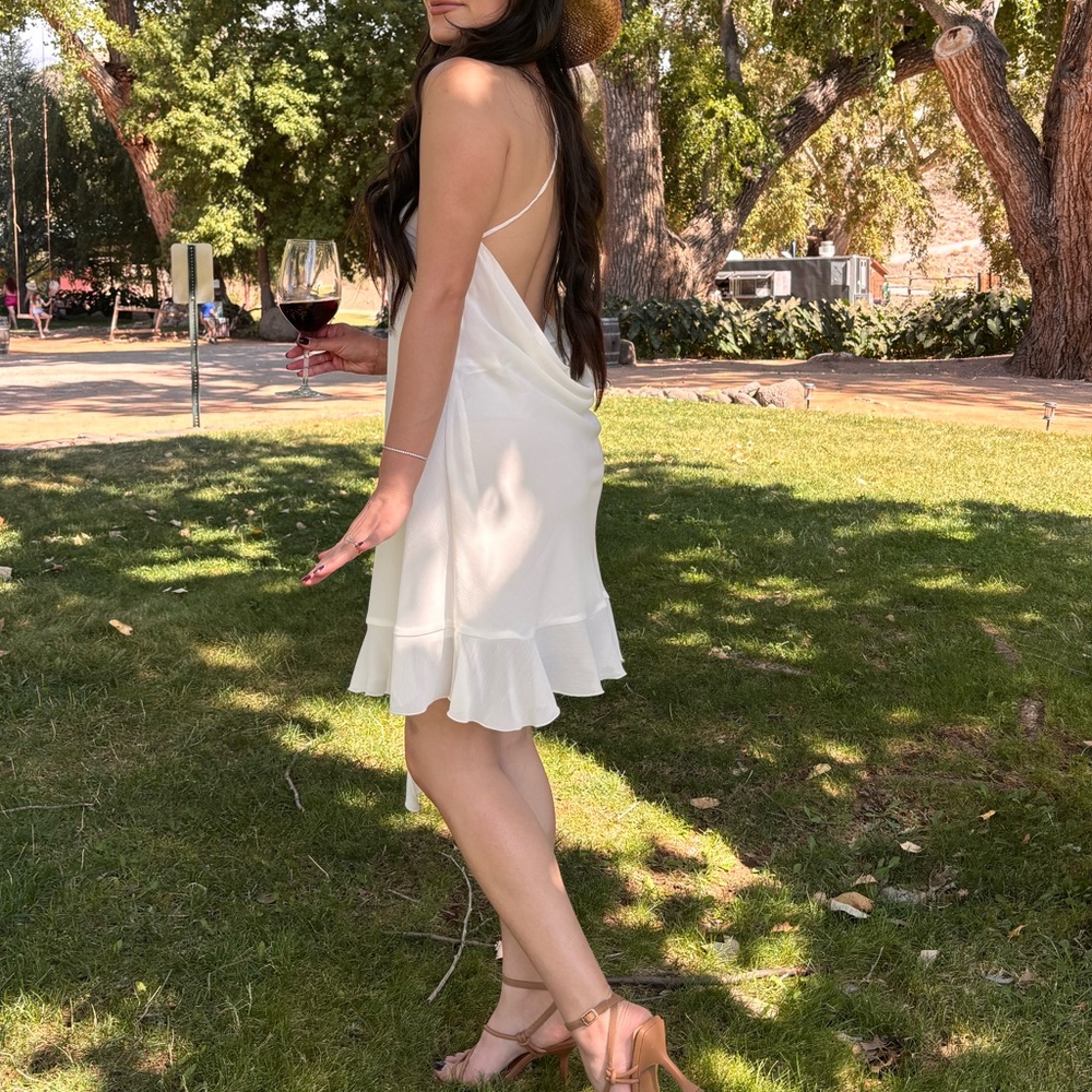 White Backless Dress